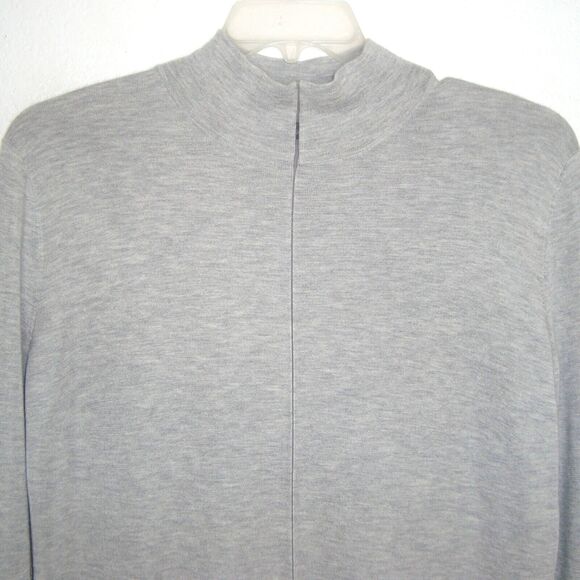 A-K-R-I-S- Womens Cashmere Silk Blend Mock Neck Sweater w/Sheer Stripe L/XL - Picture 9 of 11